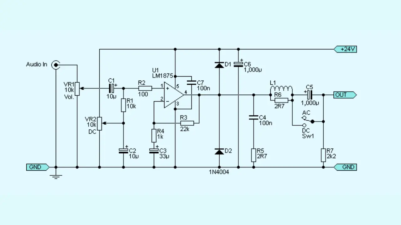 lm1875 amplifier circuit