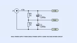 dual power supply from single power supply using voltage divider circuit