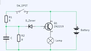 Delay on off circuit using zener diode