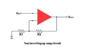 Non inverting op amp calculator circuit