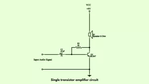 single transitor audio amplifier circuit