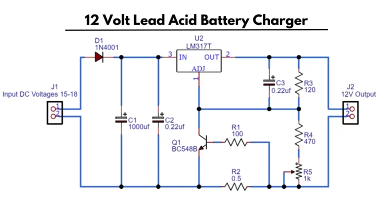 12 volt lead acid battery charger circuit