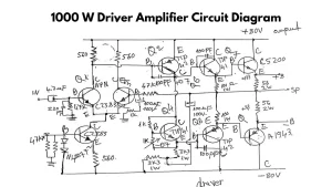 1000 W Driver Amplifier Circuit Diagram