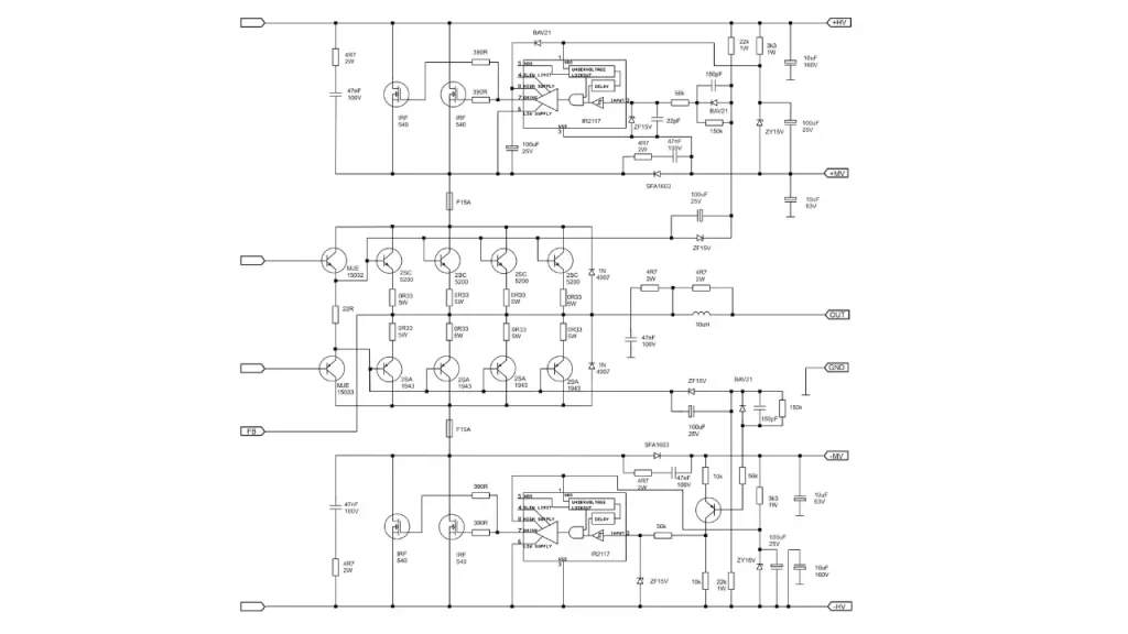 class h 900 amplifier output stage