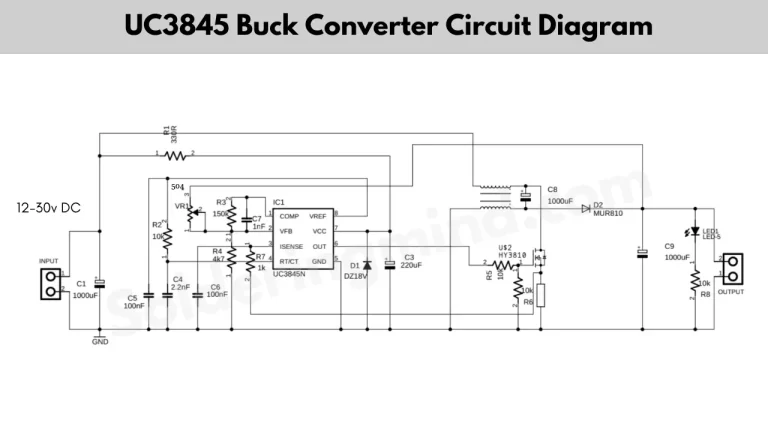 Dc to dc Buck converter circuit using uc3845 ic