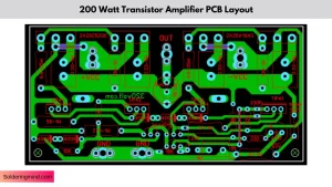 200 watt amplifier PCB using 2sc5200 and 2sa1943