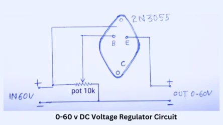 0-60V Adjustable Voltage Regulator circuit