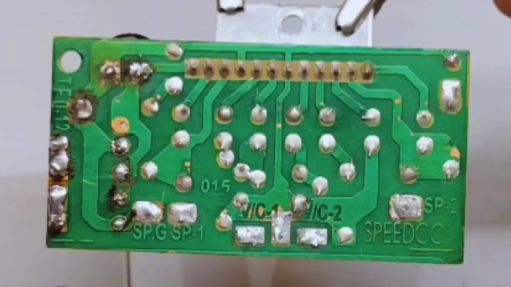 6283 ic amplifier PCB back side view