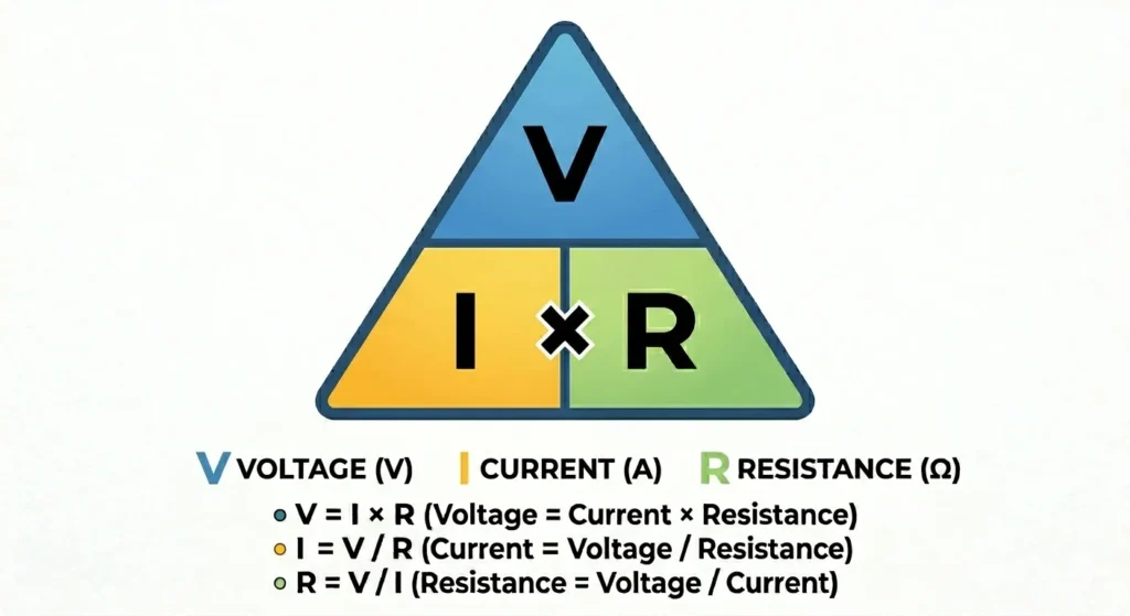 ohms law equation triangle