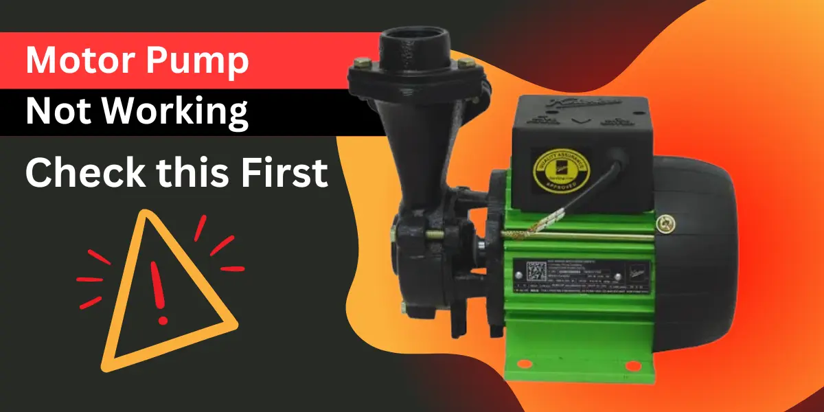 Motor Pump Not Working