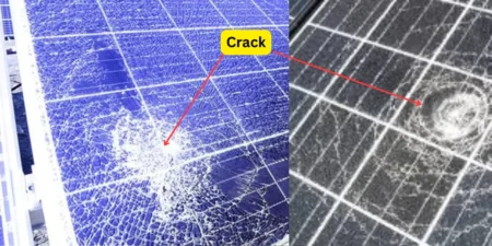 cracked solar panel