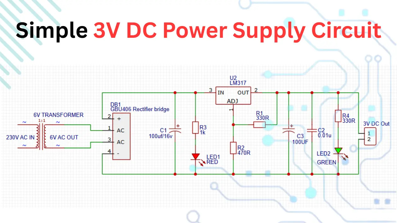 Simple 3V DC Power Supply Circuit