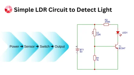 Simple LDR Circuit to Detect Light