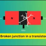 Broken junction in transistor
