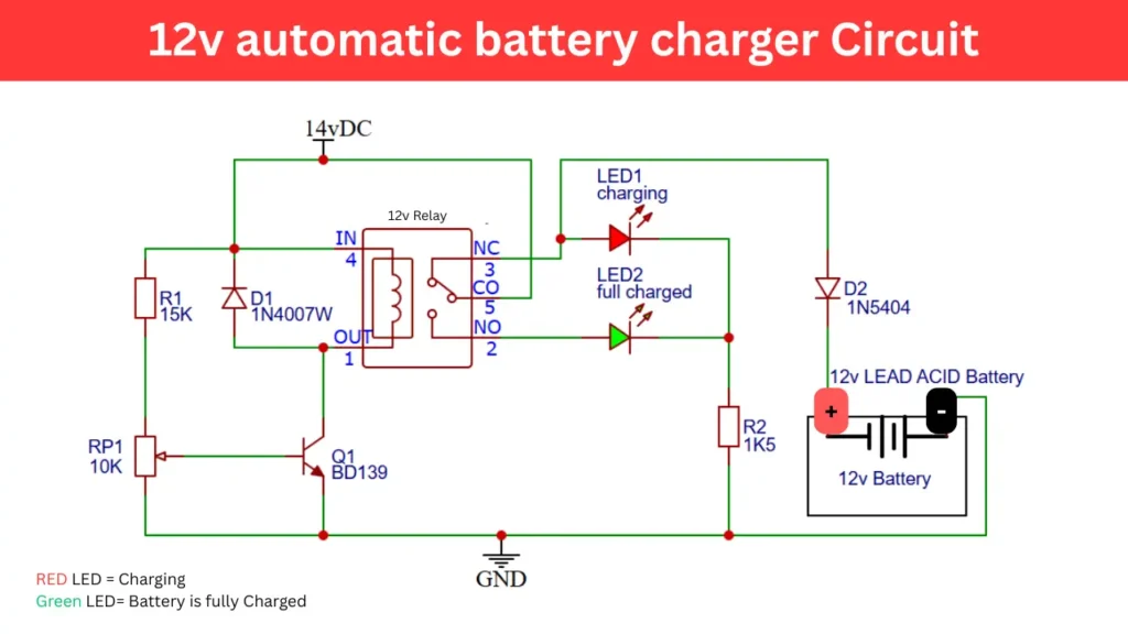 12v automatic battery charger Circuit