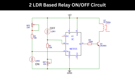 2 ldr based relay on off circuit diagram
