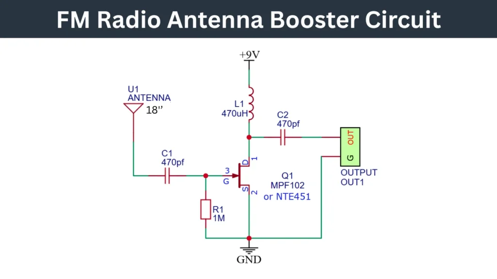 fm radio antenna booster circuit diagram