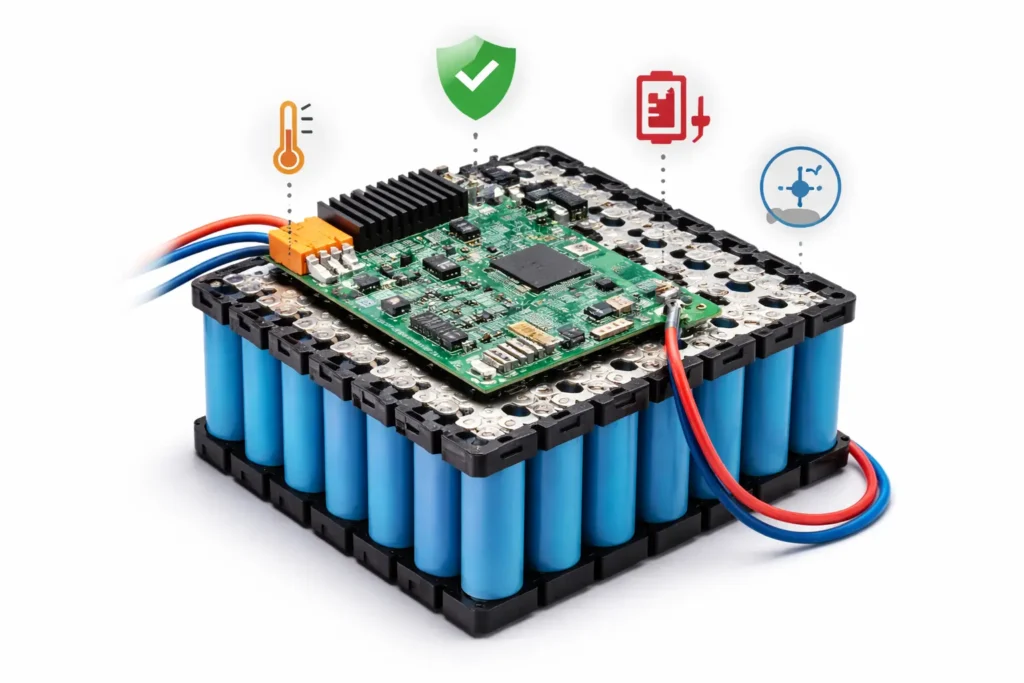 Lithium-ion battery pack with BMS system