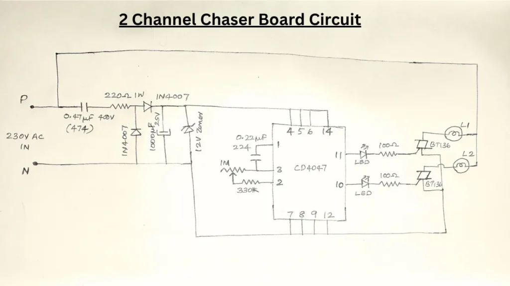 2 Channel Chaser Board circuit