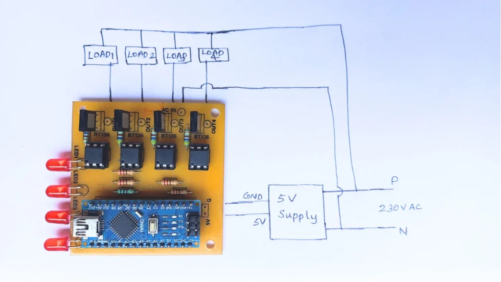 4 channel chaser connection diagram