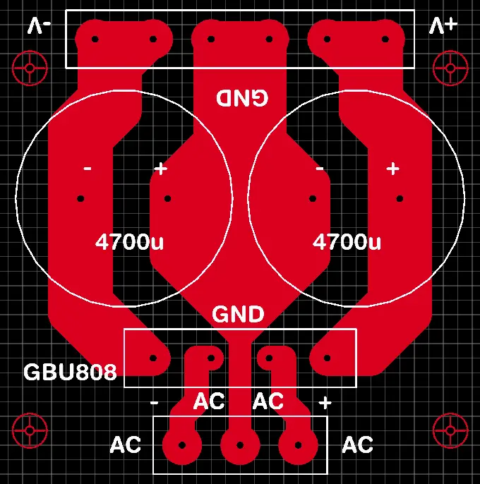 DC Dual power supply board circuit