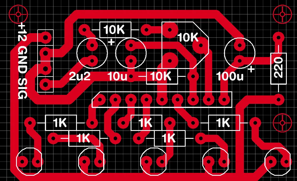 LB1403 LED Vu meter circuit