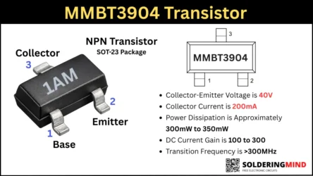 MMBT3904 Transistor with specifications