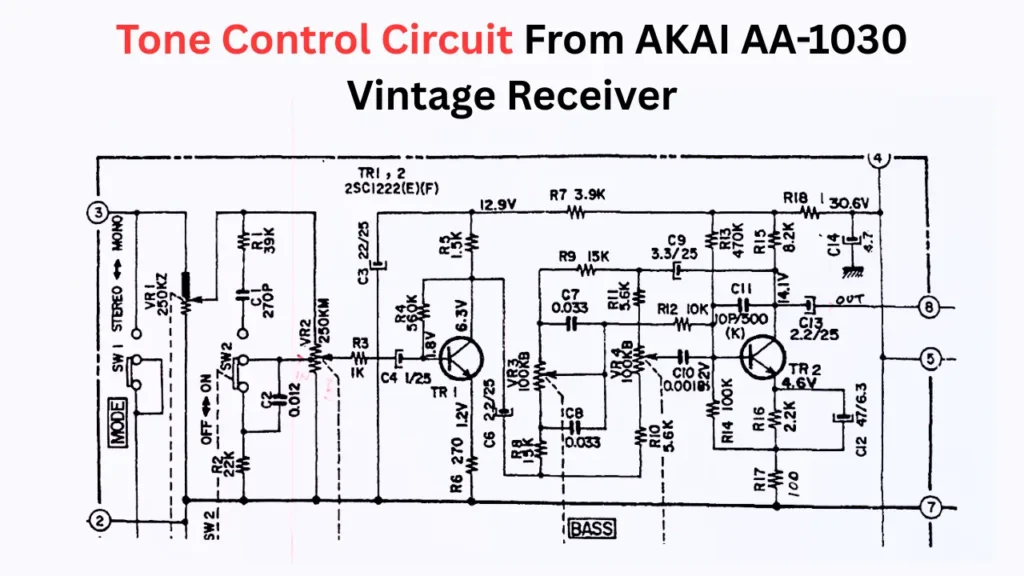 Tone Control Circuit From AKAI AA-1030 Vintage Receiver