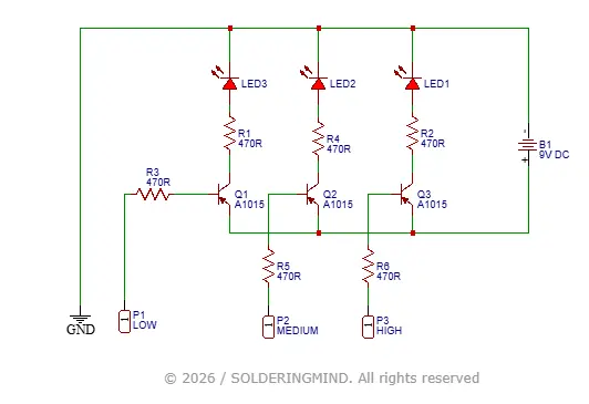 level indicator for water tank circuit