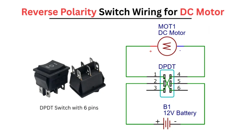 Reverse Polarity Switch Wiring for DC Motor