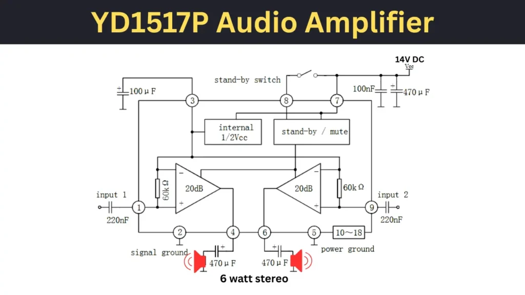 YD1517P audio amplifier Circuit