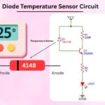 diode temperature sensor circuit using 4148 diode