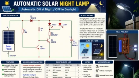 Automatic Solar Lamp Circuit