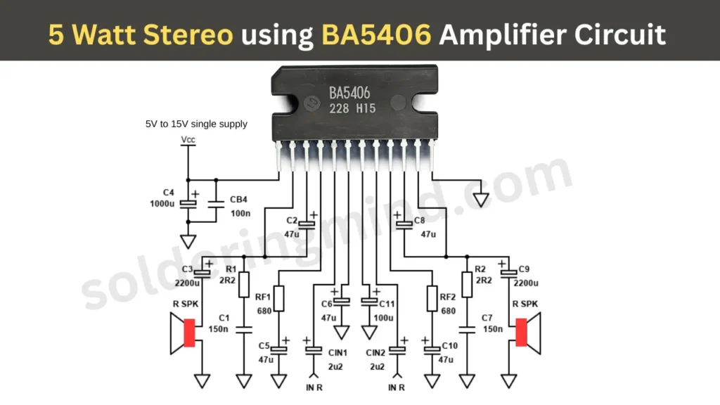 BA5406 amplifier circuit diagram