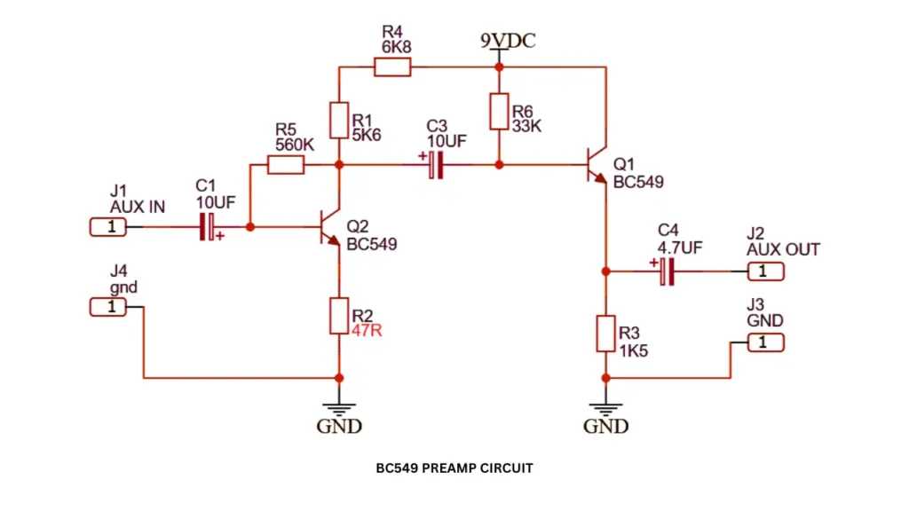 BC549 Preamp circuit