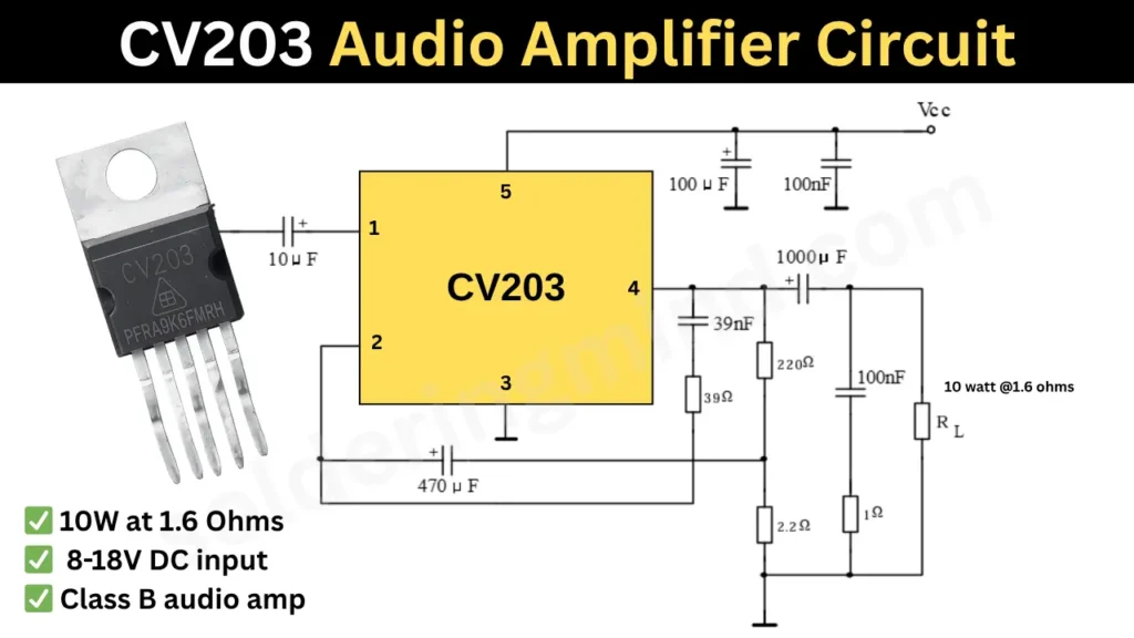 CV203 Audio Amplifier Circuit