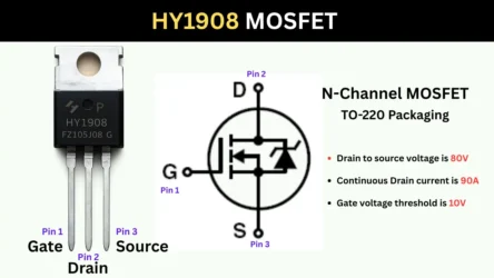 HY1908 MOSFET pinout diagram and specifications