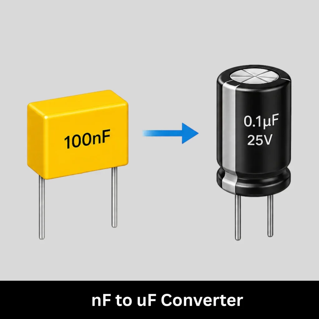 nF to uF converter elctronics online tool