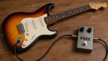 Fuzz circuit using one MPSA18 transistor