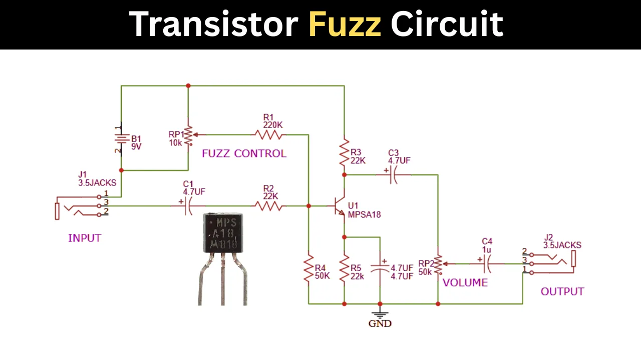 Transistor Fuzz Circuit for guitar