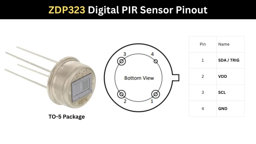 ZDP323 Digital PIR Sensor Pinout