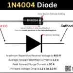 1N4004 Diode pinout and specifications