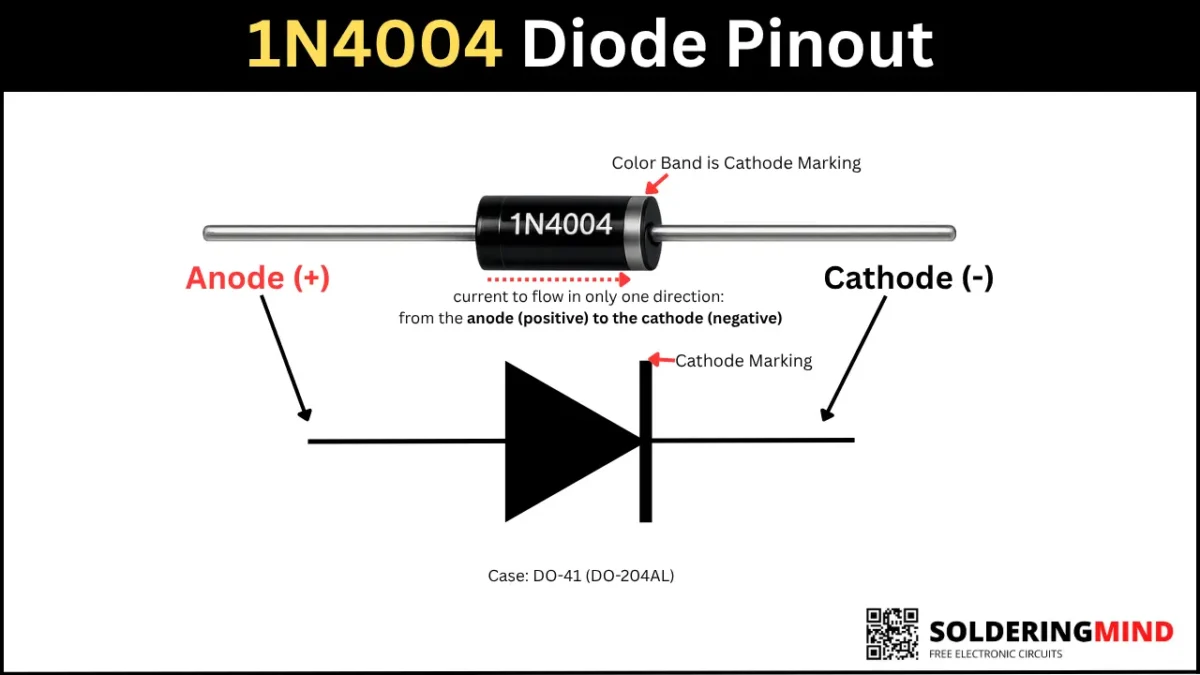 1N4004 Diode Pinout