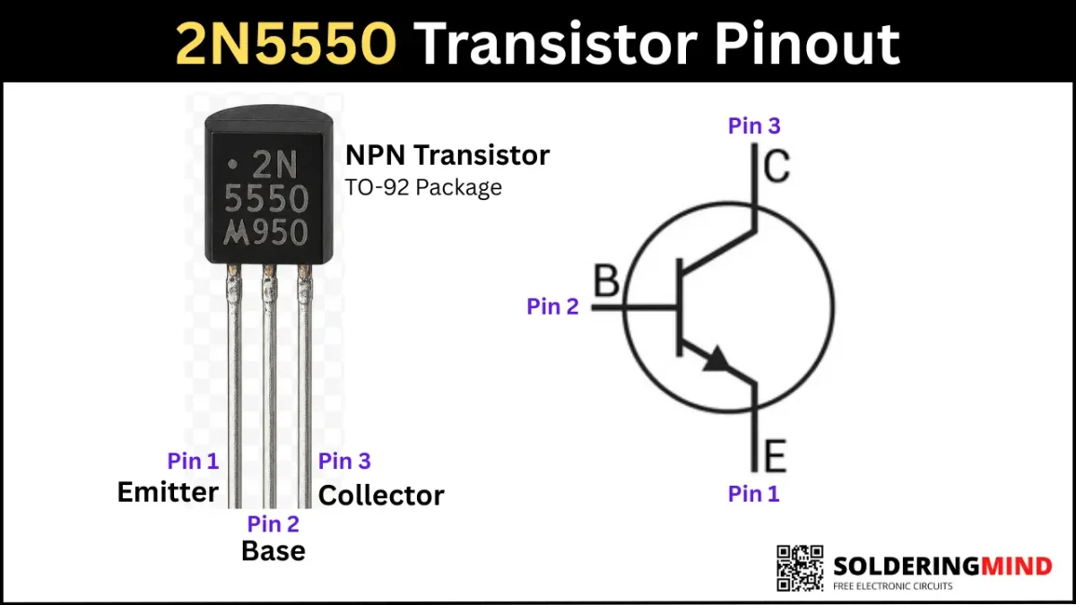 2N5550 Transistor Pinout