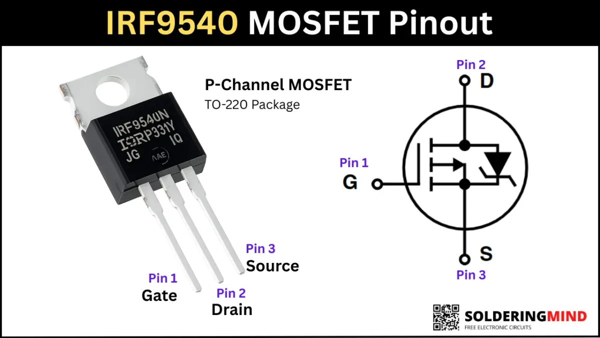 IRF9540 Pinout
