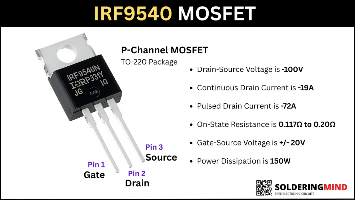 IRF9540 MOSFET and specifications