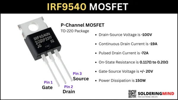 IRF9540 MOSFET and specifications