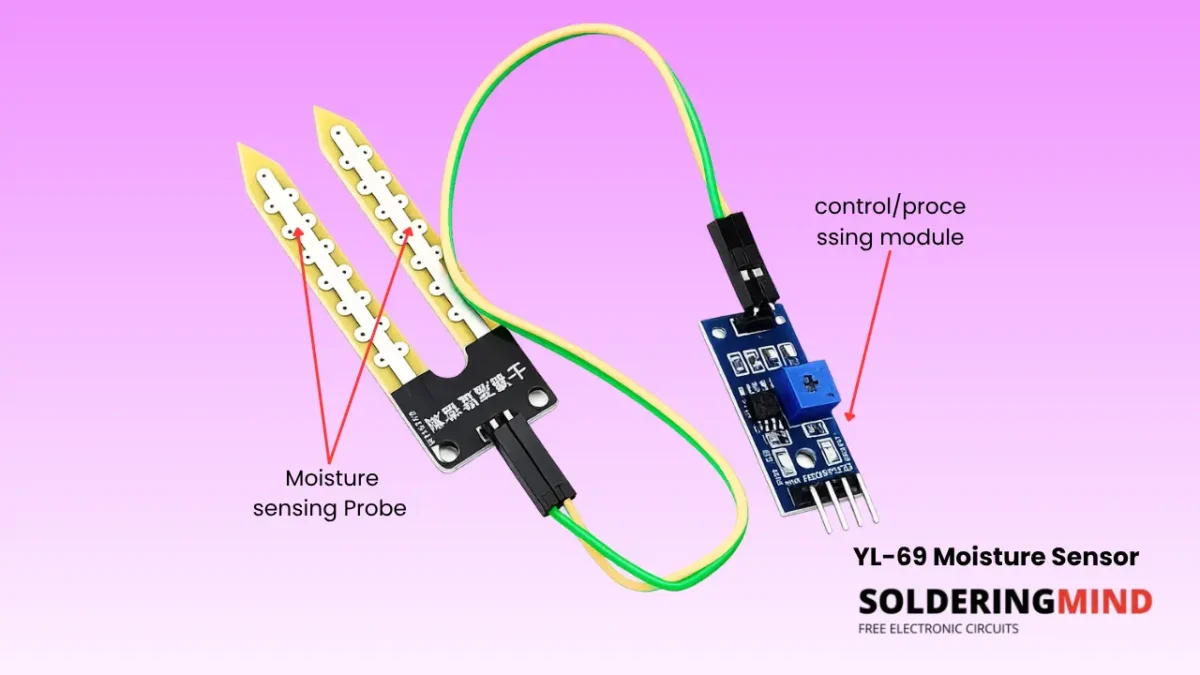 yd69 Moisture sensor board parts
